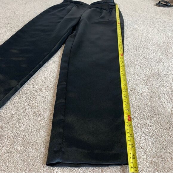 STUDIO J. Vintage satin front pleat dress pant trousers Sz 10 - Picture 10 of 11